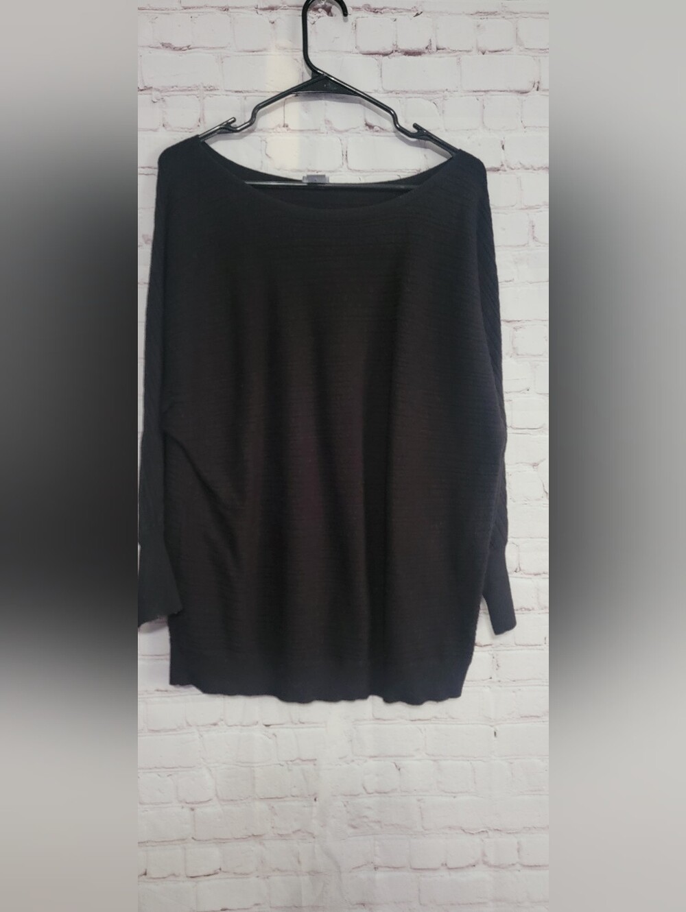 Chico's Womens Black Crewneck Sweater XL